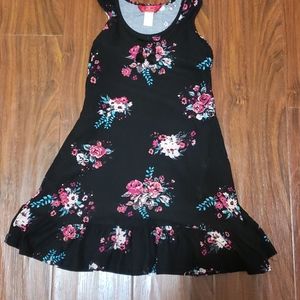 Black floral dress